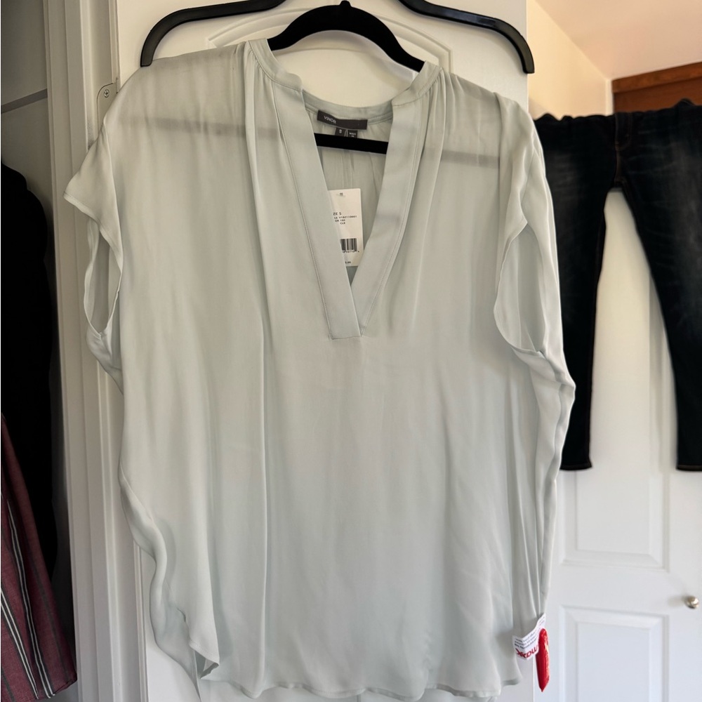 Vince Silk Cream Women's Blouse